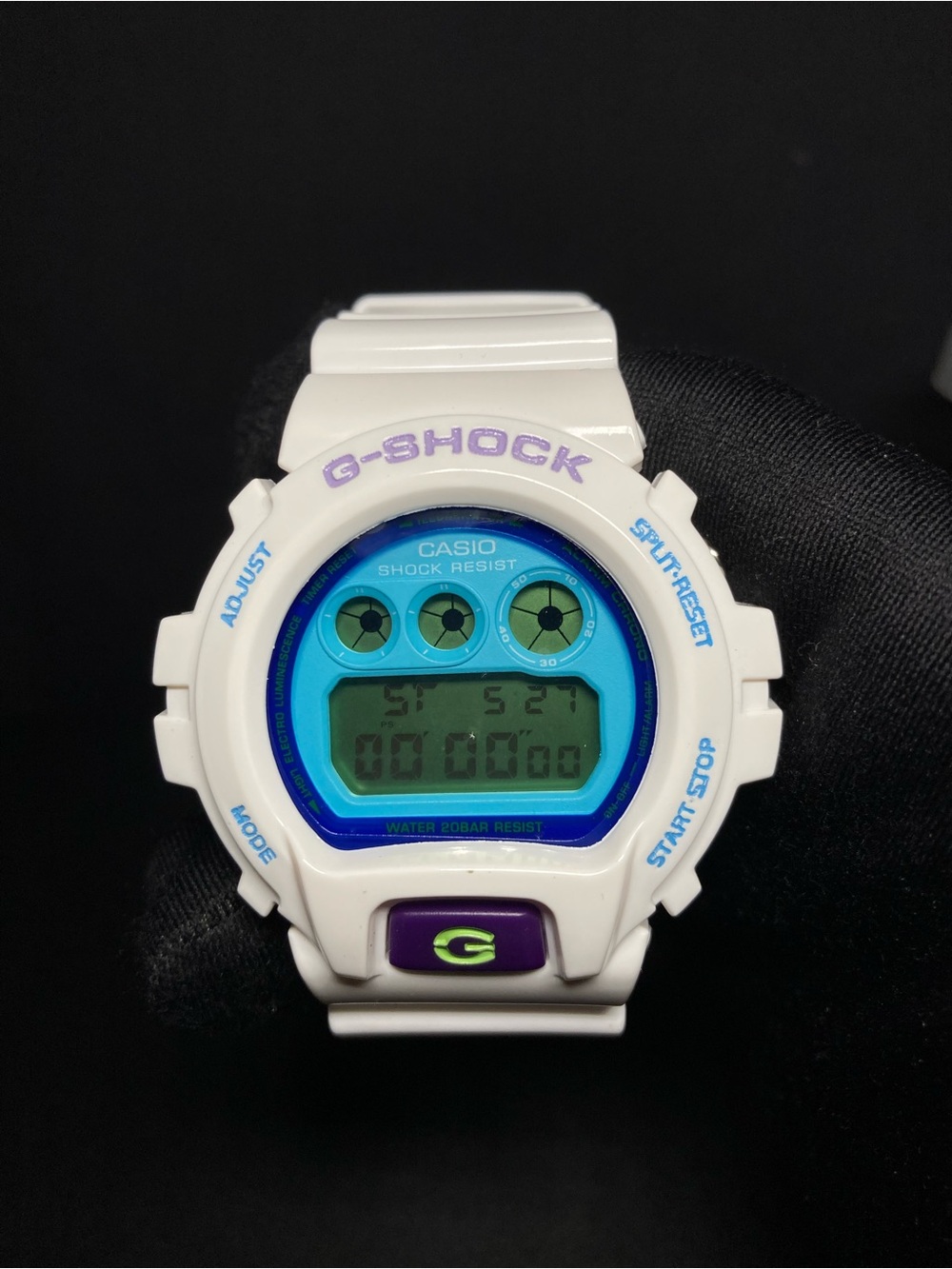 Custom G Shock White and Purple Dw 6900 Model